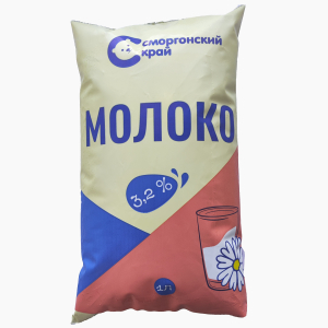 Молоко м.д.ж. 3,2% п/эт пакет